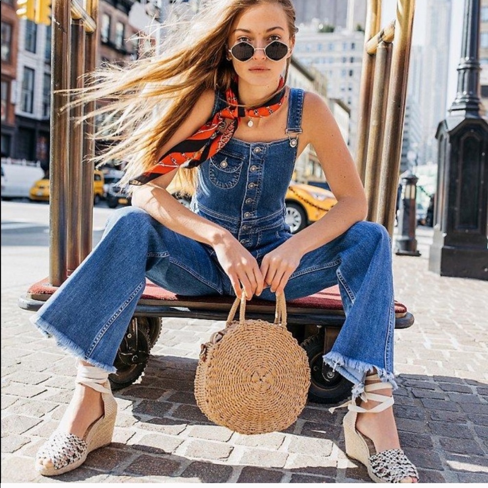 Free People Alvin flare overalls
